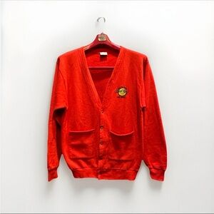 Vintage Hard Rock Cafe Orlando Cardigan Size Large Red SMALL FLAWS